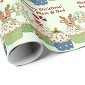 Niedliche Weihnachtskuchen Personalisiert Geschenkpapier (Rolleneckpunkt)