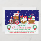 Niedliche Weihnachtskuchenbahn Einladung (Vorderseite)