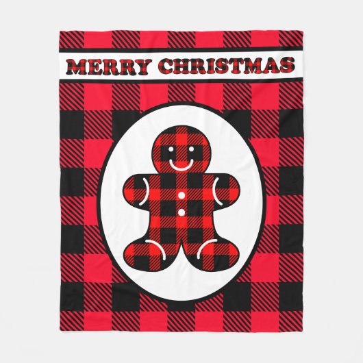 Niedliche Weihnachtskuchendecke Fleecedecke (Vorderseite)
