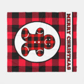 Niedliche Weihnachtskuchendecke Fleecedecke (Vorderseite (Horizontal))