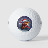 Niedliche Weihnachtskuh Golfball (Vorderseite)