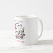 Niedliche Weihnachtskuh Kaffeetasse (VorderseiteRechts)