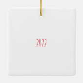 Niedliche Weihnachtskuh Keramik Ornament (Rückseite)