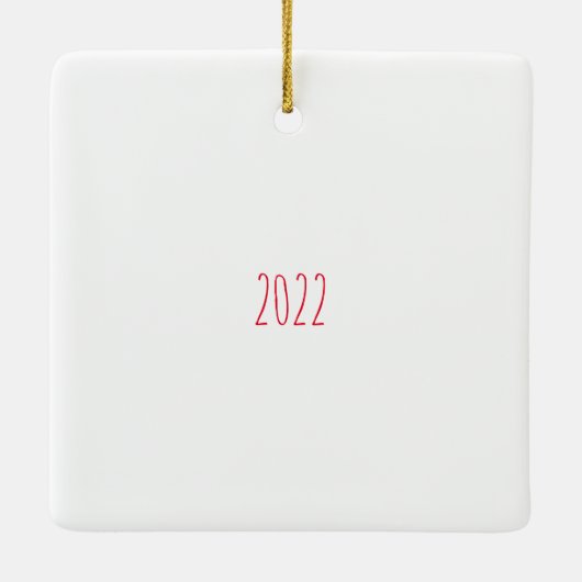 Niedliche Weihnachtskuh Keramik Ornament (Rückseite)