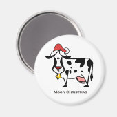 Niedliche Weihnachtskuh Magnet (Vorderseite/Rückseite)
