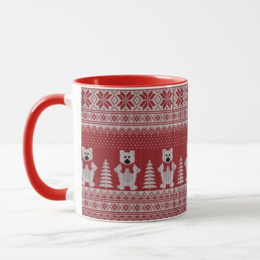 Niedliche Weihnachtskuh-Tasse Tasse (Links)