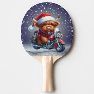 Niedliche Weihnachtskuh Tischtennis Schläger
