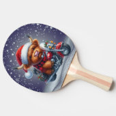 Niedliche Weihnachtskuh Tischtennis Schläger (Seitenansicht)
