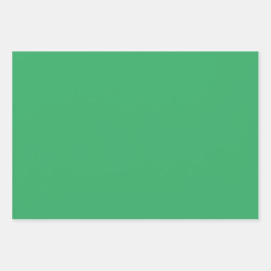 Niedliche Weihnachtskuh und Bull Plus Solids Green Geschenkpapier Set (Vorderseite 2)