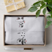 Niedliche Weihnachtskühe glückliche Ferien Seidenpapier (Geschenk)