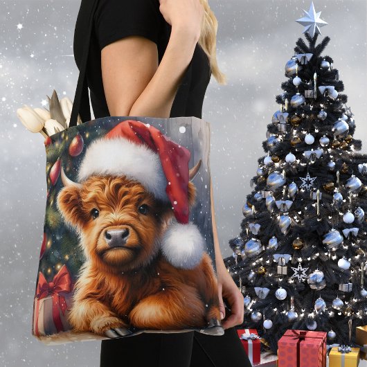 Niedliche Weihnachtskühe Tasche