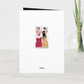 Niedliche Weihnachtskunst Dekos hinzufügen Feiertagskarte (Rückseite)