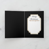 Niedliche Weihnachtskunst Dekos hinzufügen Feiertagskarte (Innenseite)