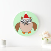 Niedliche Weihnachtskuppe Große Wanduhr (Zuhause)