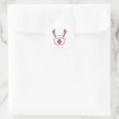 Niedliche Weihnachtskurse Runder Aufkleber (Tasche)