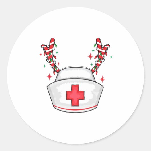Niedliche Weihnachtskurse Runder Aufkleber (Vorderseite)