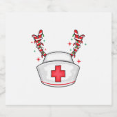 Niedliche Weihnachtskurse Schaumweinetikett (Einzelnes Label)
