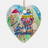 Niedliche Weihnachtslama-Liebe Sie Oma Dekoration (Rechts)
