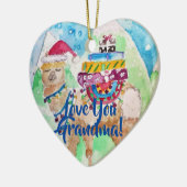 Niedliche Weihnachtslama-Liebe Sie Oma Dekoration (Links)