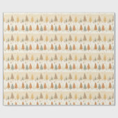 Niedliche Weihnachtslandschaft Geschenkpapier (Flach)