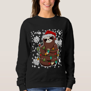 Niedliche Weihnachtslatte mit Lichtern Sweatshirt