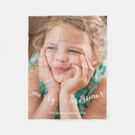 Niedliche Weihnachtsleder mit Foto 30x40 Fleecedecke