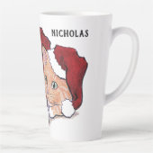 Niedliche Weihnachtsleder Welpe und Orange Tabby Milchtasse (Rechts)