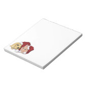 Niedliche Weihnachtsleder Welpe und Orange Tabby Notizblock (Rotiert)