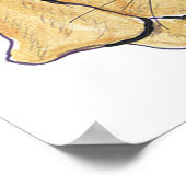 Niedliche Weihnachtsleder Welpe und Orange Tabby Poster (Ecke)