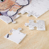 Niedliche Weihnachtsleder Welpe und Orange Tabby Puzzle (Seite)