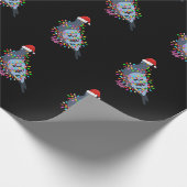 Niedliche Weihnachtsleuchten-Taube mit Weihnachtsh Geschenkpapier (Ecke)