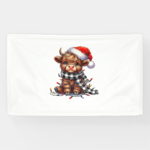 Niedliche Weihnachtslichter Höllenkuh Weihnachten Banner