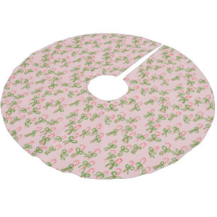 Niedliche Weihnachtslieder Candy Canes Polyester Weihnachtsbaumdecke