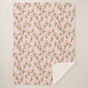 Niedliche Weihnachtslieder Candy Canes Sherpadecke
