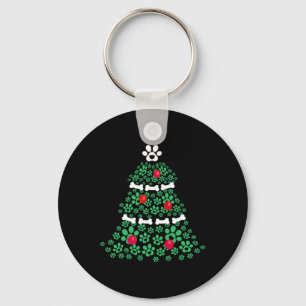 Niedliche Weihnachtslieder Hunde Paw Weihnachtsbau Schlüsselanhänger