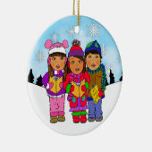 Niedliche Weihnachtslieder Personalisierter Urlaub Keramik Ornament (Rechts)