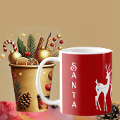 Niedliche Weihnachtslieder White Santa Helpers Fun Kaffeetasse