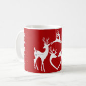 Niedliche Weihnachtslieder White Santa Helpers Fun Kaffeetasse (Vorderseite Links)