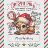 Niedliche Weihnachtslieferung ab Weihnachten Aufkleber (Vorderseite)