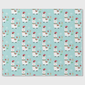 Niedliche Weihnachtsllamas Geschenkpapier (Flach)
