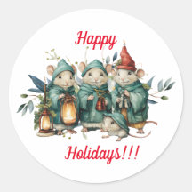 Niedliche Weihnachtsmäckchen-Aufkleber