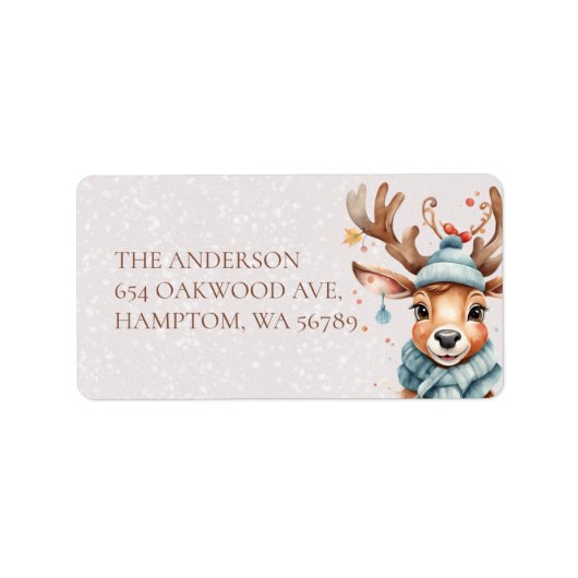 Niedliche Weihnachtsmann-Rücksendeadresse Adressaufkleber (Vorne)
