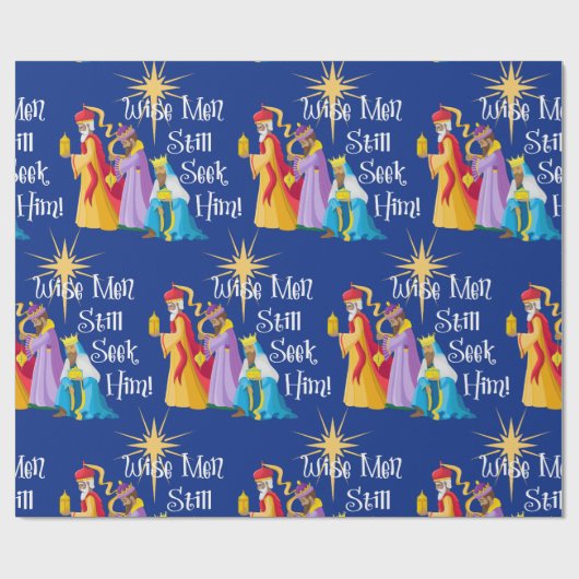 Niedliche Weihnachtsmänner Geschenkpapier (Flach)