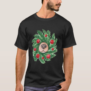 Niedliche Weihnachtsmänner Hundehunde T-Shirt