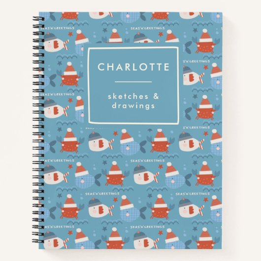 Niedliche Weihnachtsmänner Notizblock (Vorderseite)