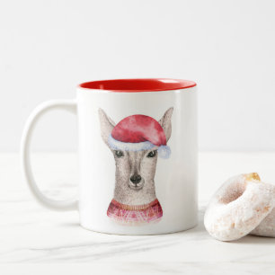 Niedliche Weihnachtsmänner-Tasse Zweifarbige Tasse