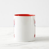 Niedliche Weihnachtsmänner-Tasse Zweifarbige Tasse (Mittel)