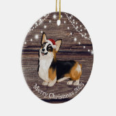 Niedliche Weihnachtsmannmütze Corgi Weihnachten Keramik Ornament (Rechts)