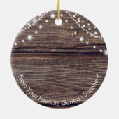 Niedliche Weihnachtsmannmütze German Shepherd Weih Keramik Ornament (Hinten)