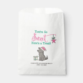 Niedliche Weihnachtsmannmütze Hund Hier ist eine L Geschenktütchen